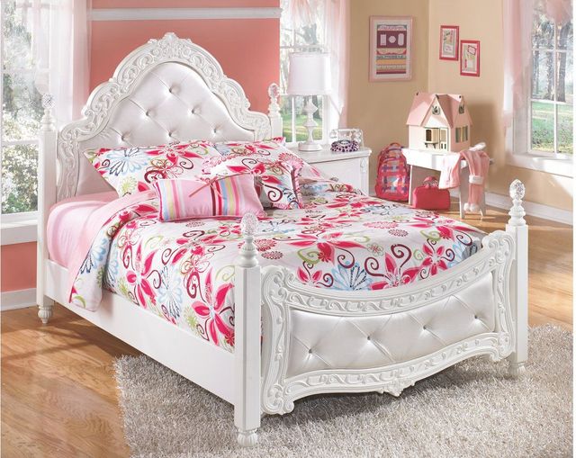 Signature Design by Ashley® Exquisite White Full Poster Bed 1