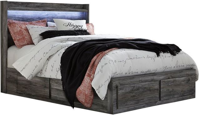 Signature Design by Ashley® Baystorm 2-Piece Gray King Panel Storage Bed Set-1