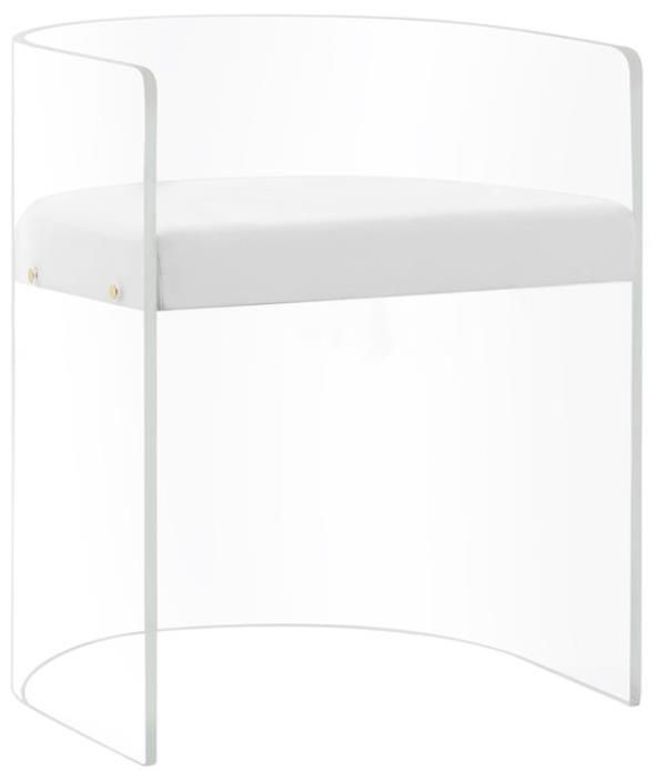 Progressive® Furniture A La Carte Clear Acrylic/White Chair-1