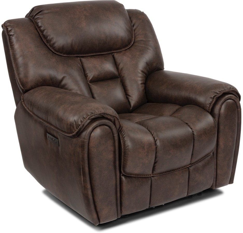 Flexsteel Buster Power Recliner with Power Headrest Colder s