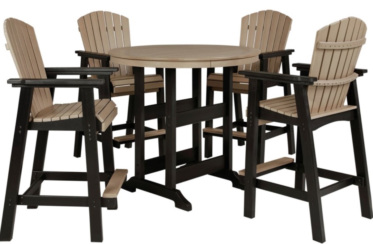 outdoor pub table and chairs set