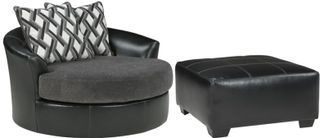 Benchcraft® Kumasi 2-Piece Smoke Chair and Ottoman Set