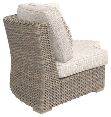 Beachcroft Beige Curved Corner Chair w/Cushion 3