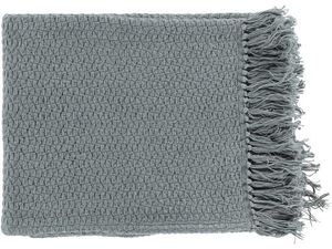Surya Tressa Medium Gray 50"x60" Throw Blanket