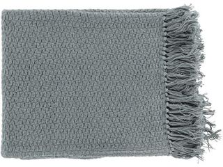 Surya Tressa Medium Gray 50" x 60" Throw Blanket