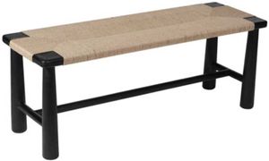 Mill Street® Black/Natural Accent Bench