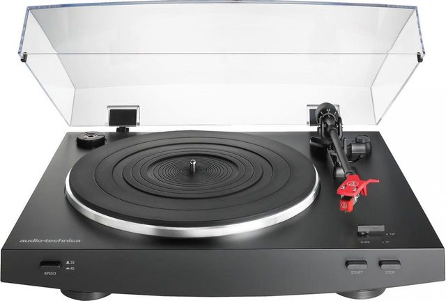 Audio-Technica® AT-LP3BK Black Fully Automatic Belt-Drive Stereo Turntable 0