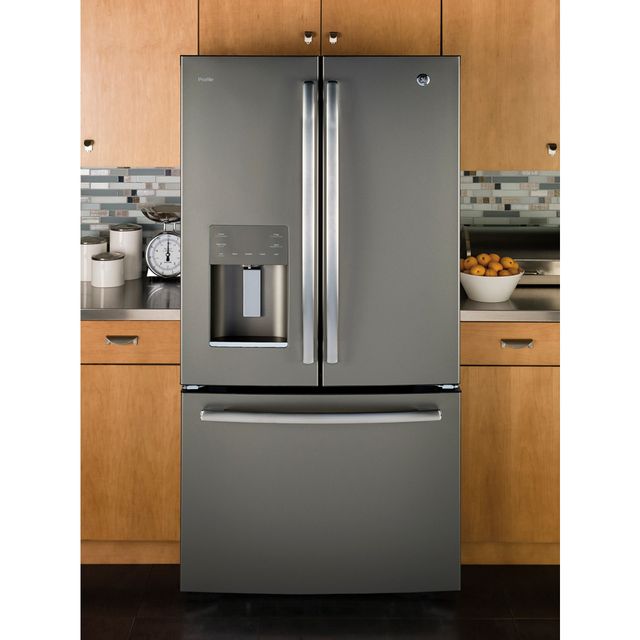 GE Profile™ 17.5 Cu. Ft. Slate Counter Depth French Door Refrigerator 5