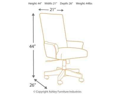 Signature Design by Ashley® Baldridge Light Brown Home Office Desk Chair-3