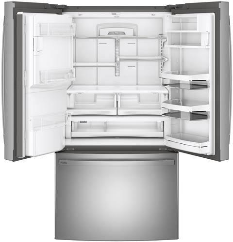 GE Profile 4 Pc Kitchen Package with a 27.7 Cu. Ft. French-Door Refrigerator with Hands-Free AutoFill PLUS $200 Furniture Gift Card-2