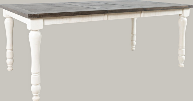 Jofran Inc. Madison County Vintage White Extension Dining Table-1