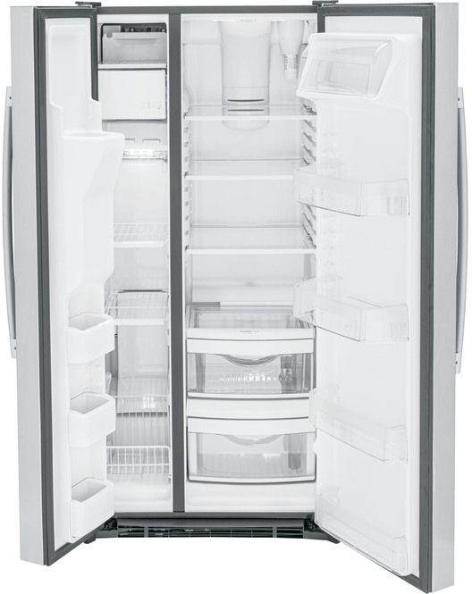 GE® 33 in. 23.0 Cu. Ft. Fingerprint Resistant Stainless Steel Side-by-Side Refrigerator-3