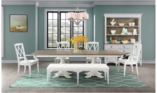 Riverside Furniture Myra White Upholstered Dining Bench-3