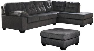 Signature Design by Ashley® Accrington 3-Piece Granite Sectional with Ottoman Set