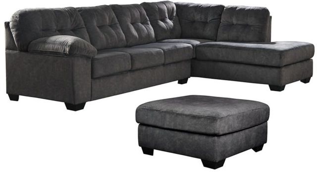 Signature Design by Ashley® Accrington 3-Piece Granite Sectional with Ottoman Set-0