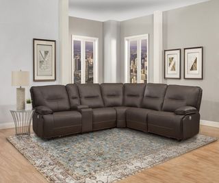 Parker House® Spartacus 6-Piece Chocolate Power Sectional