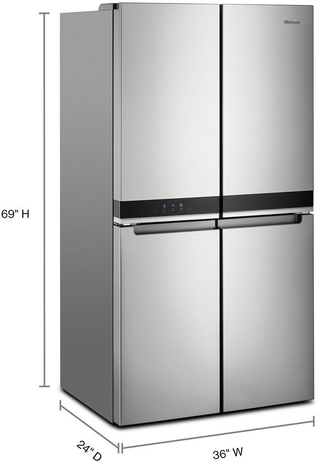 Whirlpool® 19.4 Cu. Ft. Fingerprint Resistant Metallic Steel Counter Depth French Door Refrigerator 4