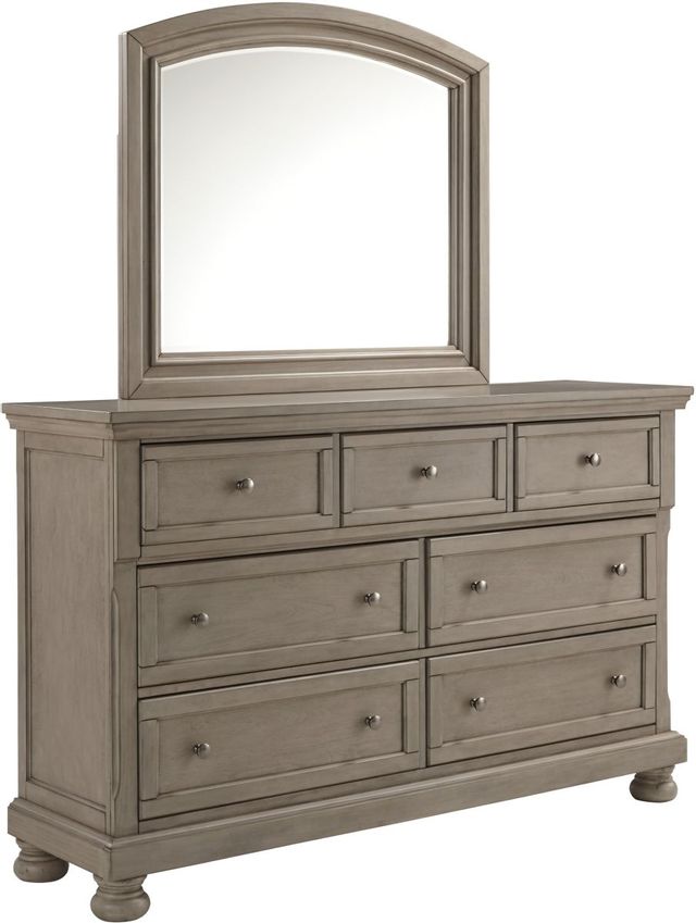 Signature Design by Ashley® Lettner Light Gray 7-Drawer Dresser and Mirror