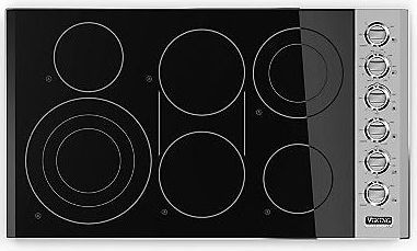 Viking® Professional Series 36" Electric Cooktop -Stainless Steel/Black Glass