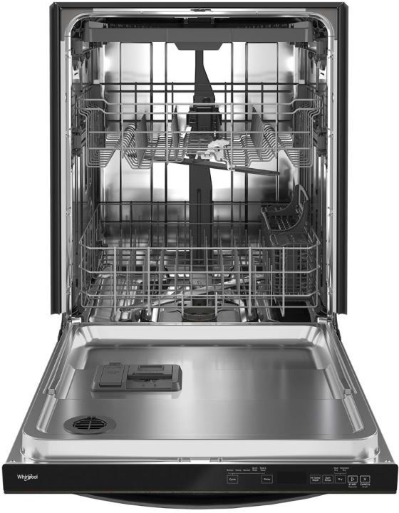 Whirlpool® 24" Black Stainless Built In Dishwasher-1