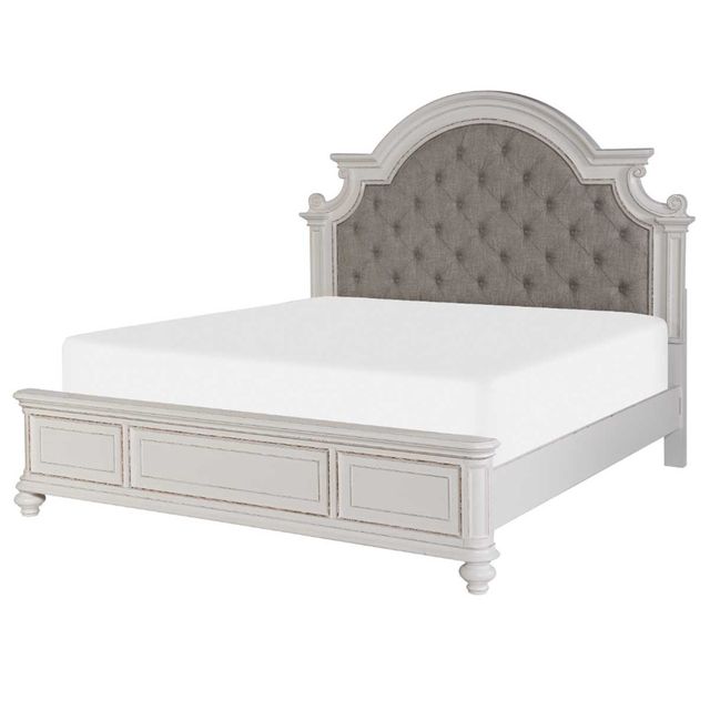 Homelegance Vintage King Upholstered Bed, Dresser, Mirror & Nightstand-2