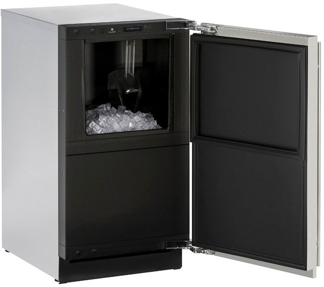 U-Line® 3000 Series 18" Stainless Solid Ice Maker 1