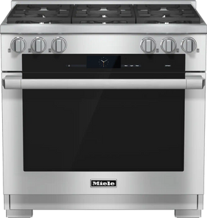 Miele 36" Clean Touch Steel Pro Style Dual Fuel Range