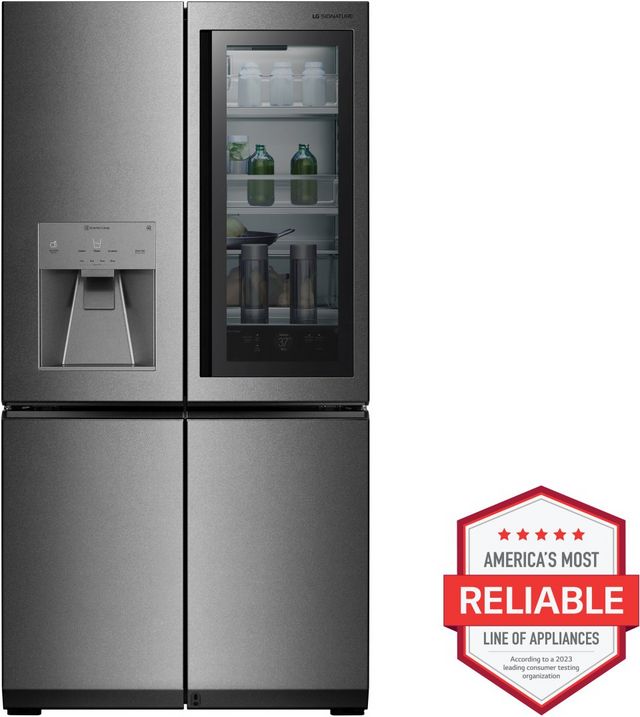 LG Signature 22.8 Cu. Ft. Textured Steel™ Smart Wi-Fi Enabled Counter Depth French Door Refrigerator-1