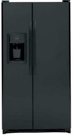 GE® 25.4 Cu. Ft. Black Side-by-Side Refrigerator-GSS25GGHBB