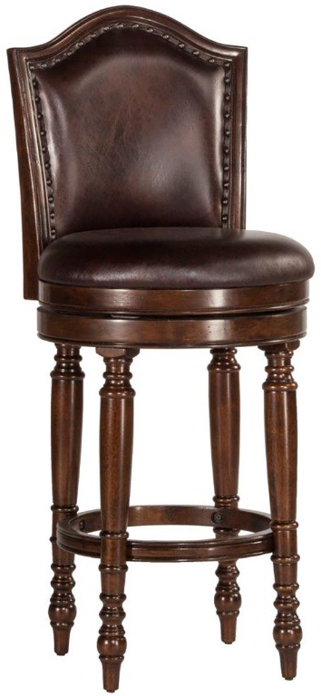 Hillsdale Furniture Barcelona Brown Cherry Swivel Counter Stool ...