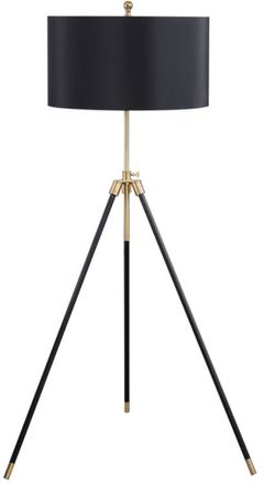 Coaster® Black/Gold Tripod Floor Lamp