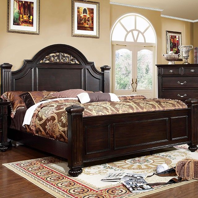 Furniture of America® Syracuse Dark Walnut Eastern King Bed