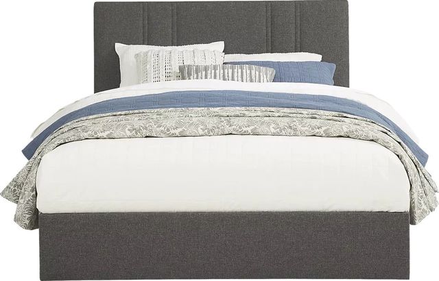Aubrielle Gray King Upholstered Bed-0