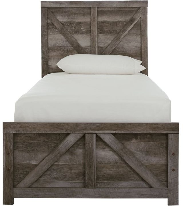 Signature Design by Ashley® Wynnlow Gray Queen Crossbuck Panel Bed 11