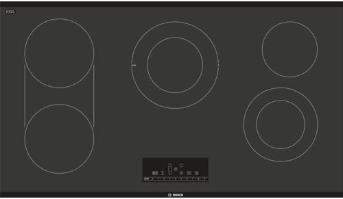 Bosch 800 Series 36" Black with Stainless Steel Frame Electric Cooktop 1