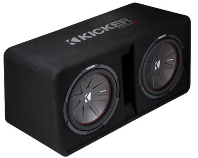 Kicker® CompR 2016 Dual 10" Loaded Subwoofer Box 1