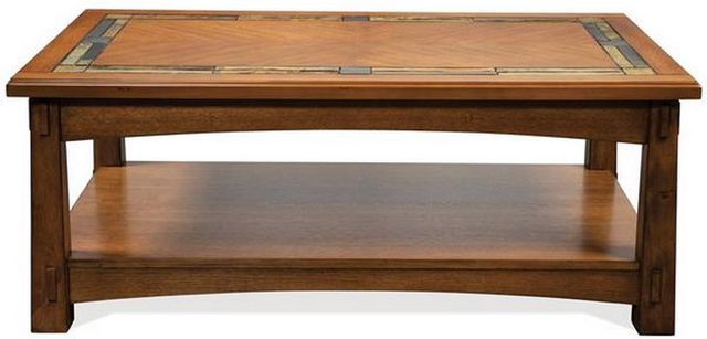 Riverside Furniture Craftsman Home Americana Oak Brown Lift-Top Coffee Table