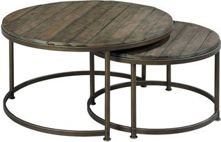 Hammary Leone Collection Brown Round Cocktail Table