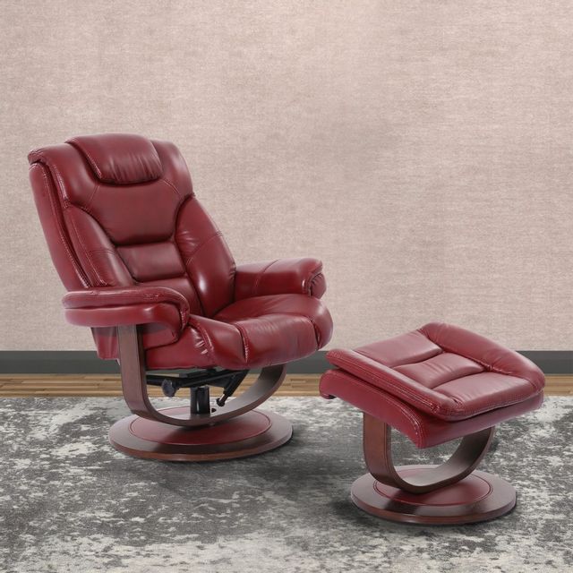 Parker House® Monarch Rouge Manual Reclining Swivel Chair and Ottoman-1
