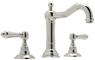 Rohl® Country Acqui Column Spout Widespread Lavatory Faucet-Polished Nickel