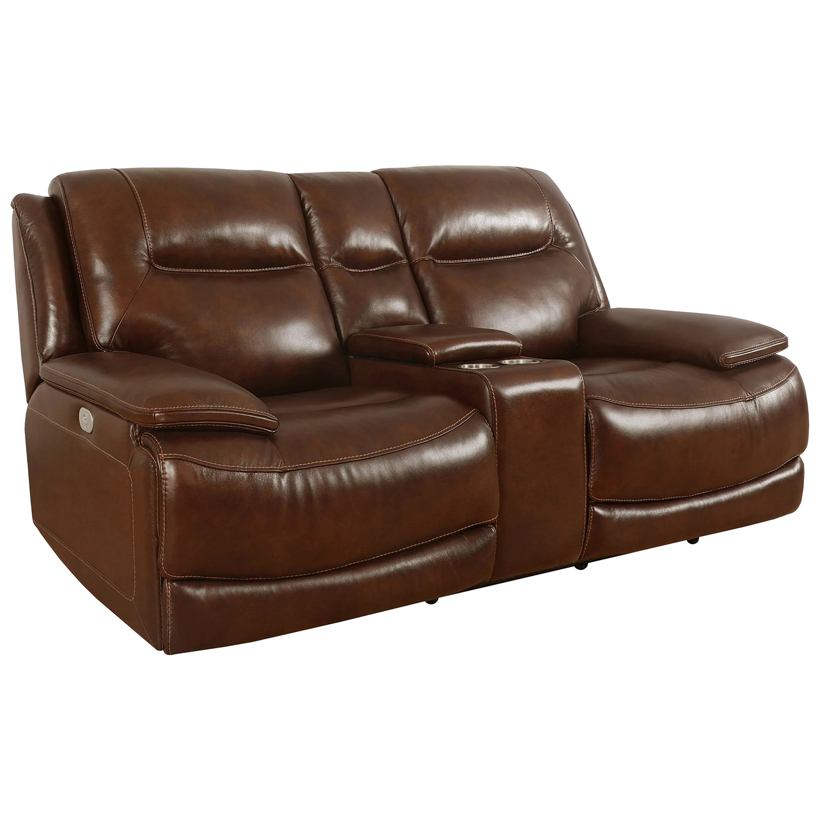 Parker House Colossus Napoli Brown Leather Power Reclining Loveseat