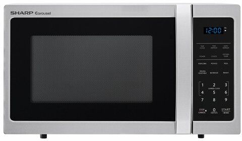 Sharp® Carousel® 0.9 Cu. Ft. Stainless Steel Countertop Microwave Oven-0