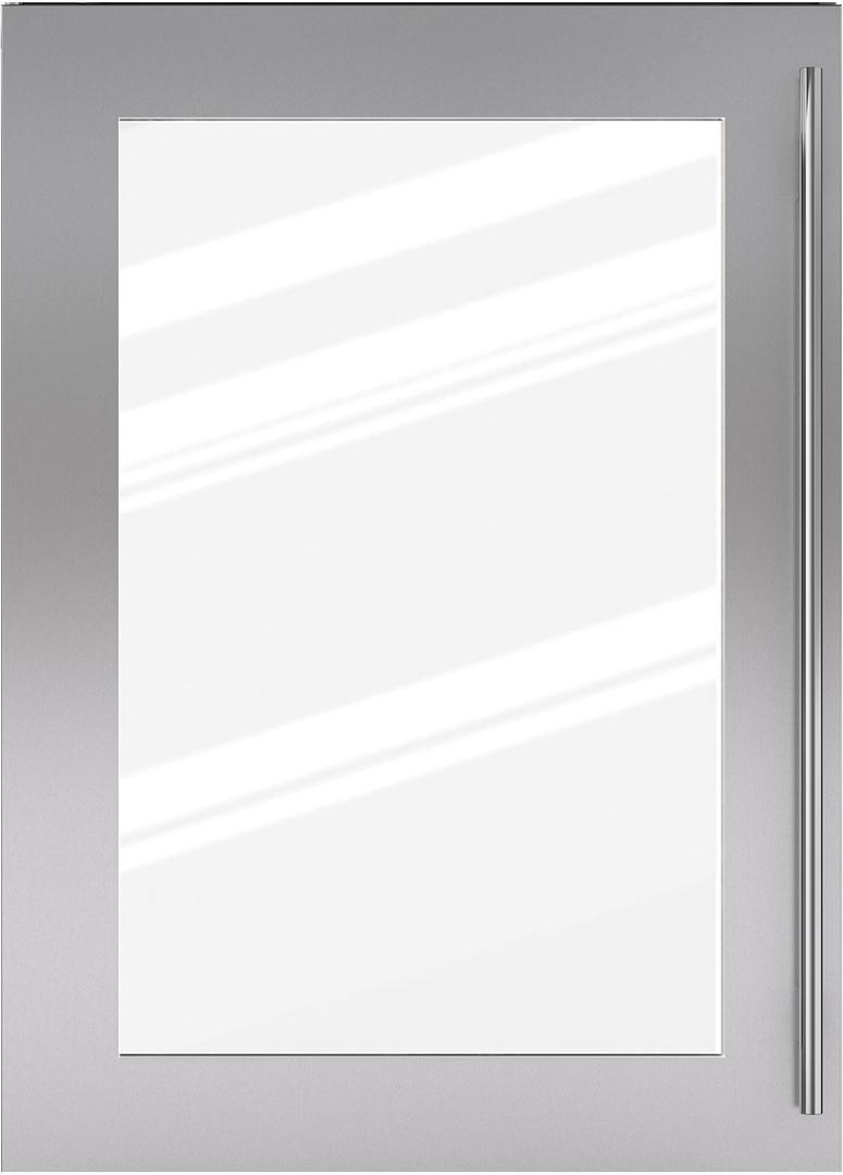 Sub-Zero® Classic 36" Stainless Steel Dual Flush Inset Door Panel with Tubular Handle