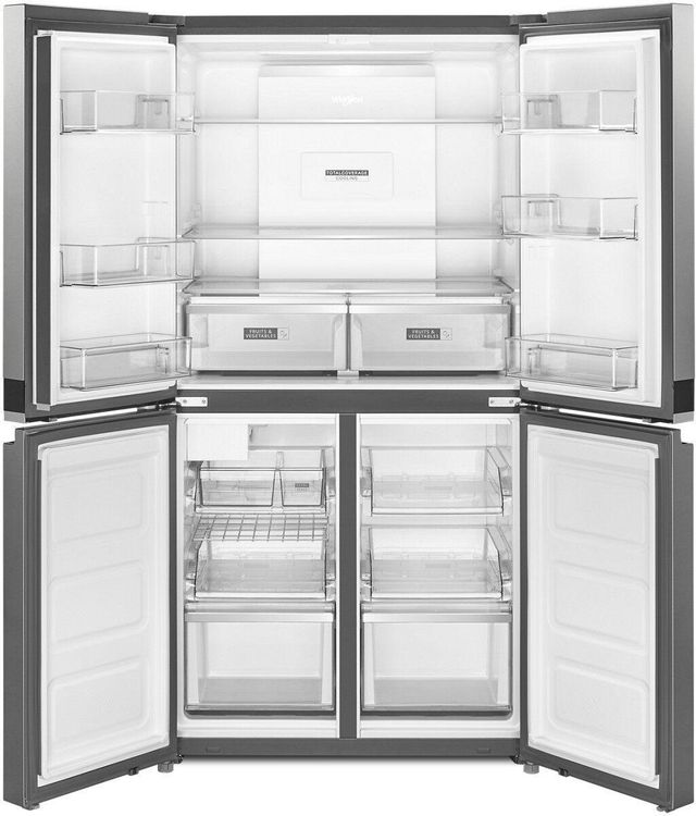 Réfrigérateur à portes françaises à profondeur de comptoir de 36 po Whirlpool® de 19,4 pi³ - Acier métallique résistant aux traces de doigts 1