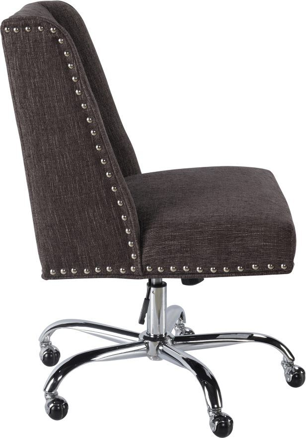 Linon Draper Charcoal Office Chair-1