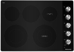 KitchenAid® 30" Black Electric Cooktop-KCES550HBL
