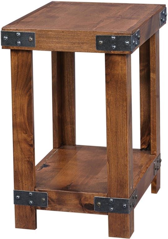 Aspenhome® Industrial Fruitwood Chairside Table-0