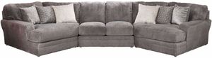 iAmerica Furniture Hercules Smoke 3 Piece Sectional Sofa