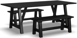 homestyles® Trestle 3-Piece Black Dining Table Set