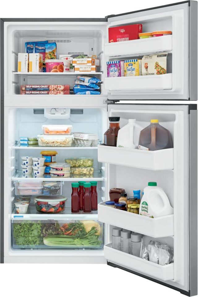 Frigidaire® 13.9 Cu. Ft. Brush Steel Top Freezer Refrigerator 13